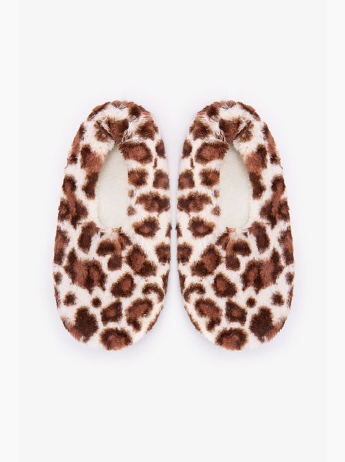 Chaussettes invisibles leopard fluffy penti - Kiabi Chaussettes invisibles leopard fluffy penti - Kiabi