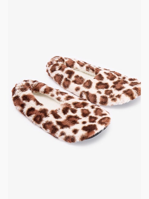Chaussettes invisibles leopard fluffy penti - Kiabi Chaussettes invisibles leopard fluffy penti - Kiabi