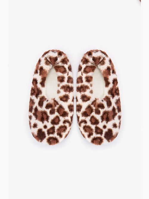 Chaussettes invisibles leopard fluffy penti - Kiabi Chaussettes invisibles leopard fluffy penti - Kiabi
