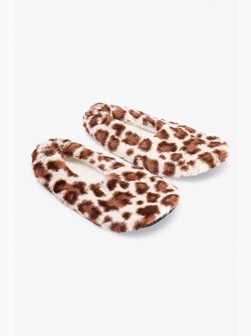 Chaussettes invisibles leopard fluffy penti - Kiabi Chaussettes invisibles leopard fluffy penti - Kiabi
