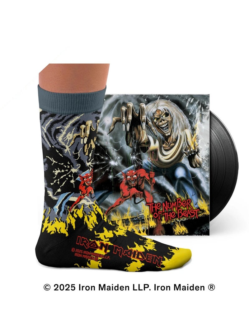 Chaussettes Iron Maiden, Number of the Beast Gris - Kiabi