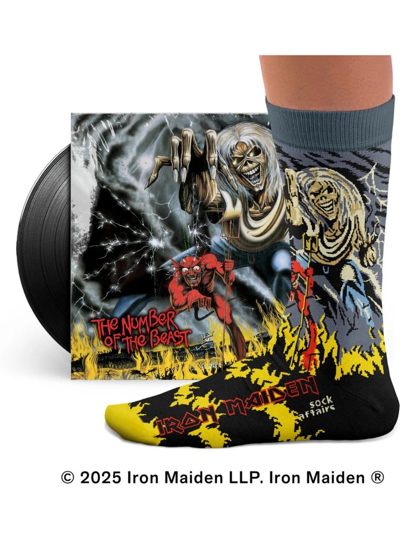 Chaussettes Iron Maiden, Number of the Beast Gris - Kiabi