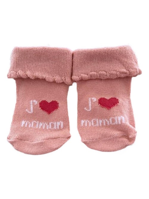 Chaussettes J'aime Maman Papa x3 Les Chatounets - Kiabi