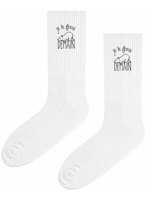 Chaussettes JE LE FERAI DEMAIN - Kiabi Chaussettes JE LE FERAI DEMAIN - Kiabi
