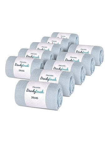 Chaussettes Jersey Coton - Lot 10 Paires - Fabrication UE