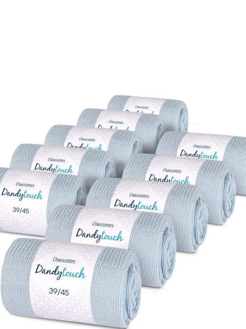 Chaussettes Jersey Coton - Lot 10 Paires - Fabrication UE - Kiabi