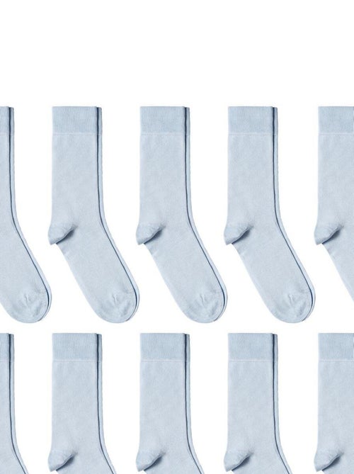 Chaussettes Jersey Coton - Lot 10 Paires - Fabrication UE - Kiabi