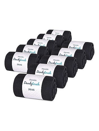 Chaussettes Jersey Coton - Lot 10 Paires - Fabrication UE