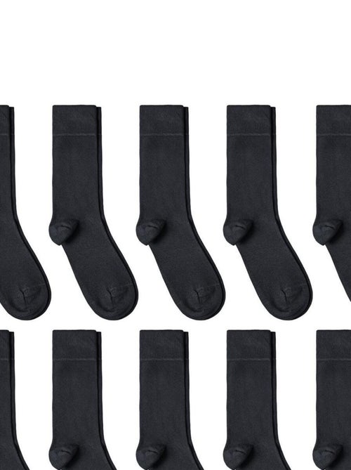 Chaussettes Jersey Coton - Lot 10 Paires - Fabrication UE - Kiabi