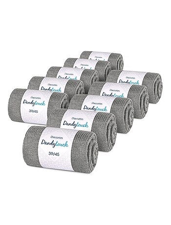 Chaussettes Jersey Coton - Lot 10 Paires - Fabrication UE