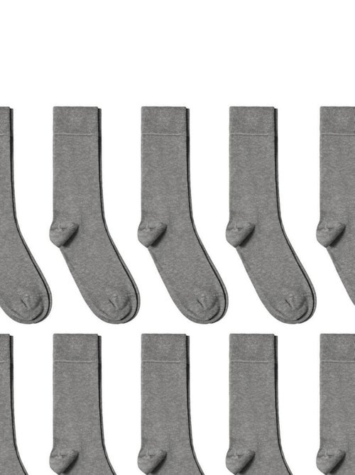Chaussettes Jersey Coton - Lot 10 Paires - Fabrication UE - Kiabi