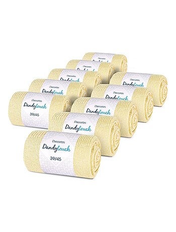 Chaussettes Jersey Coton - Lot 10 Paires - Fabrication UE