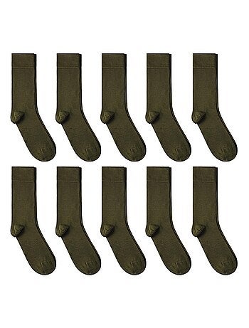 Chaussettes Jersey Coton - Lot 10 Paires - Fabrication UE