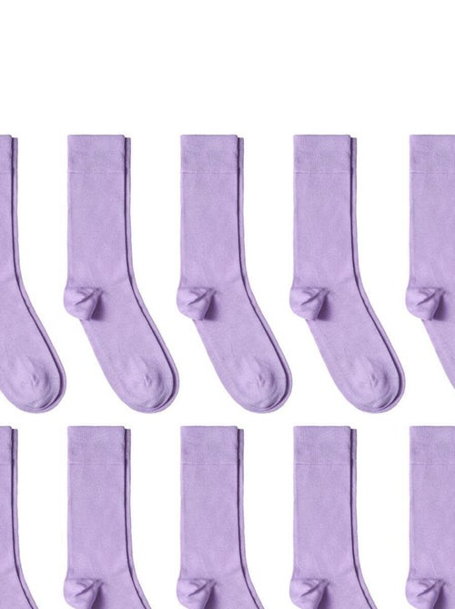 Chaussettes Jersey Coton - Lot 10 Paires - Fabrication UE - Kiabi