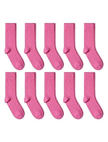Chaussettes Jersey Coton - Lot 10 Paires - Fabrication UE