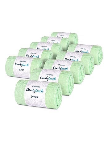 Chaussettes Jersey Coton - Lot 10 Paires - Fabrication UE