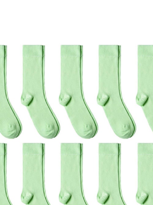 Chaussettes Jersey Coton - Lot 10 Paires - Fabrication UE - Kiabi
