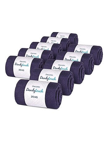 Chaussettes Jersey Coton - Lot 10 Paires - Fabrication UE