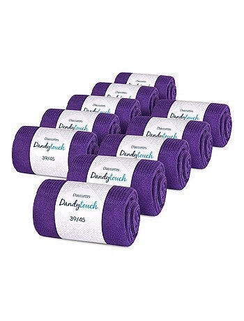 Chaussettes Jersey Coton - Lot 10 Paires - Fabrication UE