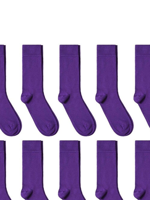 Chaussettes Jersey Coton - Lot 10 Paires - Fabrication UE - Kiabi