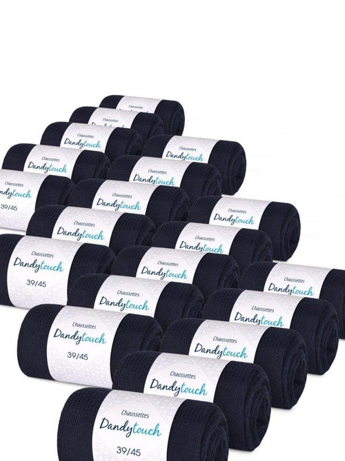 Chaussettes Jersey Coton - Lot 20 Paires - Fabrication UE - Kiabi