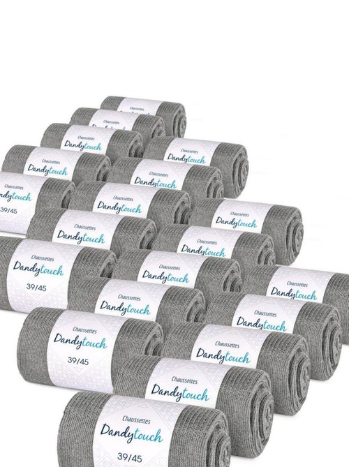 Chaussettes Jersey Coton - Lot 20 Paires - Fabrication UE - Kiabi