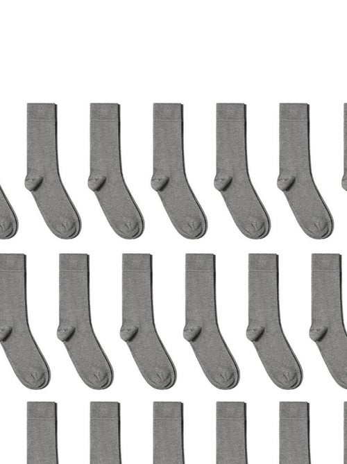 Chaussettes Jersey Coton - Lot 20 Paires - Fabrication UE - Kiabi