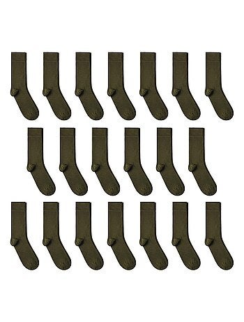 Chaussettes Jersey Coton - Lot 20 Paires - Fabrication UE