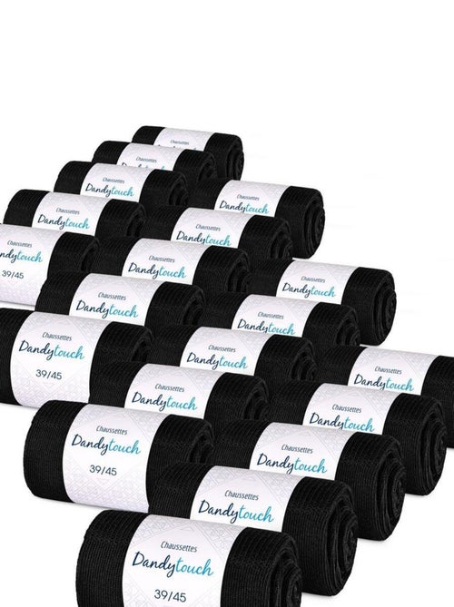 Chaussettes Jersey Coton - Lot 20 Paires - Fabrication UE - Kiabi