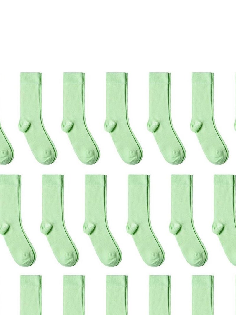 Chaussettes Jersey Coton - Lot 20 Paires - Fabrication UE Vert jade - Kiabi