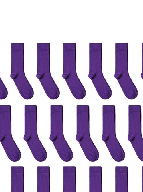 Chaussettes Jersey Coton - Lot 20 Paires - Fabrication UE - Kiabi