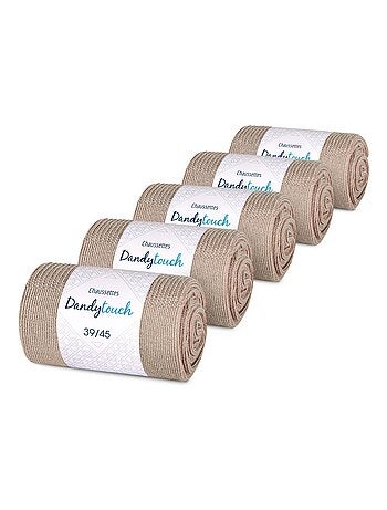 Chaussettes Jersey Coton - Lot 5 Paires - Fabrication UE