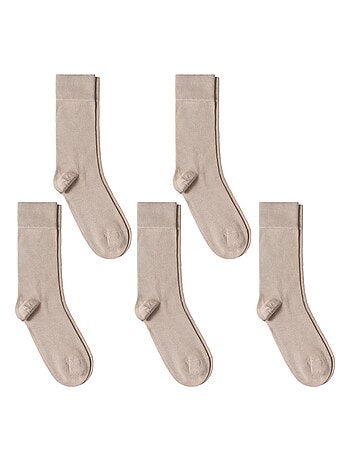 Chaussettes Jersey Coton - Lot 5 Paires - Fabrication UE