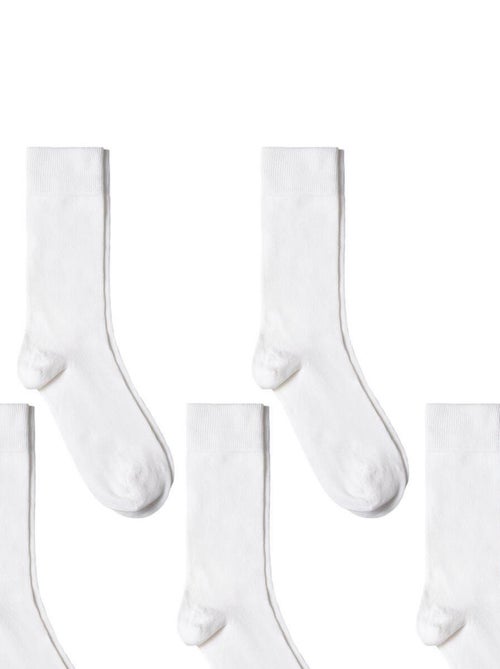 Chaussettes Jersey Coton - Lot 5 Paires - Fabrication UE - Kiabi