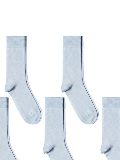 Chaussettes Jersey Coton - Lot 5 Paires - Fabrication UE - Kiabi