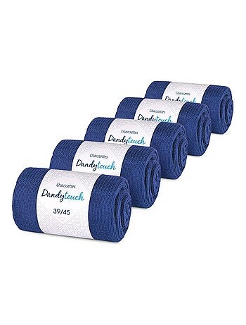 Chaussettes Jersey Coton - Lot 5 Paires - Fabrication UE