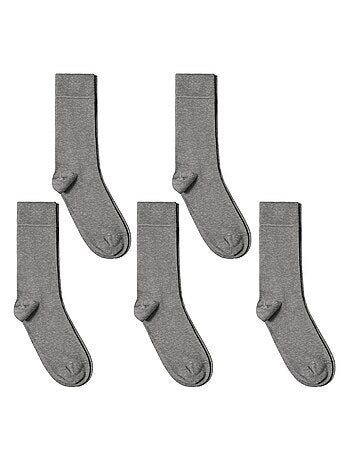 Chaussettes Jersey Coton - Lot 5 Paires - Fabrication UE