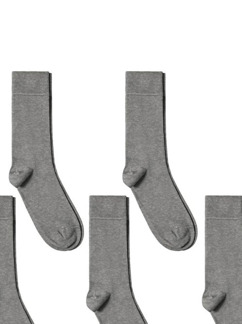 Chaussettes Jersey Coton - Lot 5 Paires - Fabrication UE - Kiabi