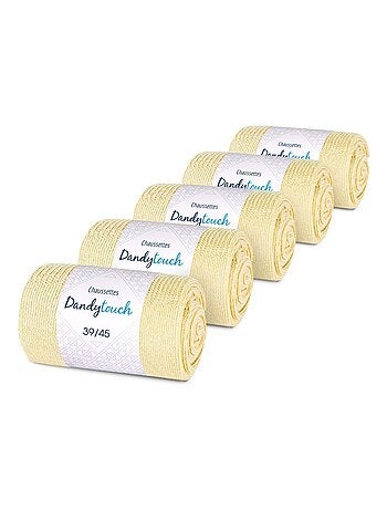Chaussettes Jersey Coton - Lot 5 Paires - Fabrication UE