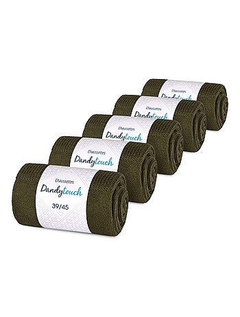 Chaussettes Jersey Coton - Lot 5 Paires - Fabrication UE