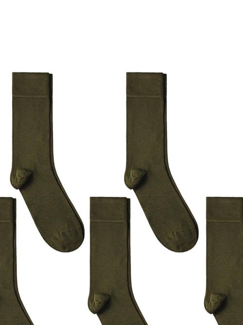 Chaussettes Jersey Coton - Lot 5 Paires - Fabrication UE - Kiabi
