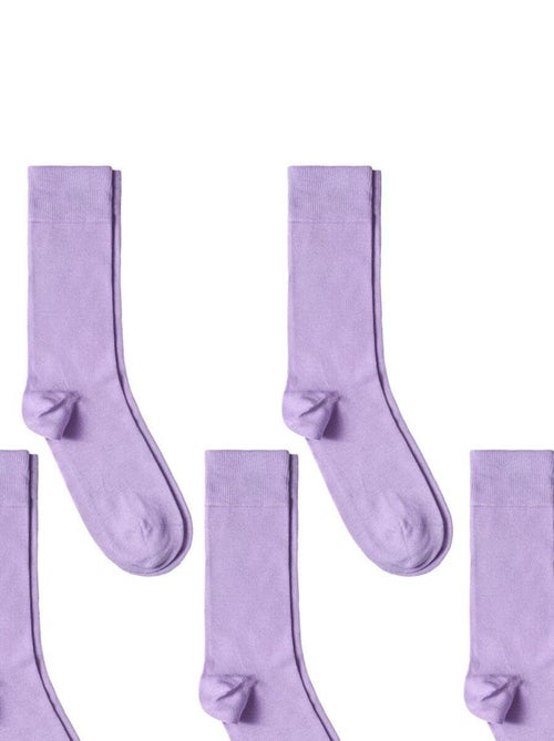Chaussettes Jersey Coton - Lot 5 Paires - Fabrication UE - Kiabi