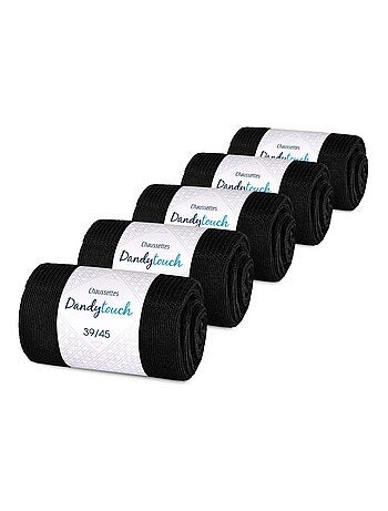 Chaussettes Jersey Coton - Lot 5 Paires - Fabrication UE