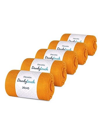 Chaussettes Jersey Coton - Lot 5 Paires - Fabrication UE