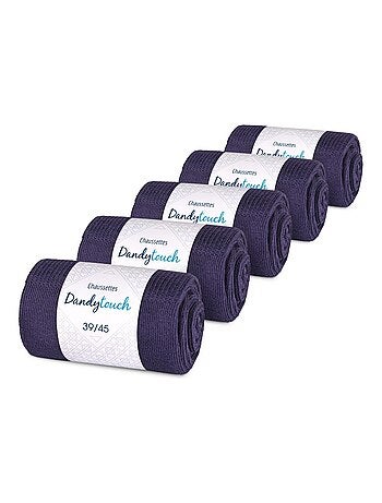 Chaussettes Jersey Coton - Lot 5 Paires - Fabrication UE