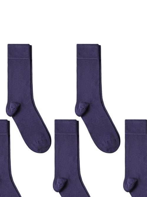 Chaussettes Jersey Coton - Lot 5 Paires - Fabrication UE - Kiabi