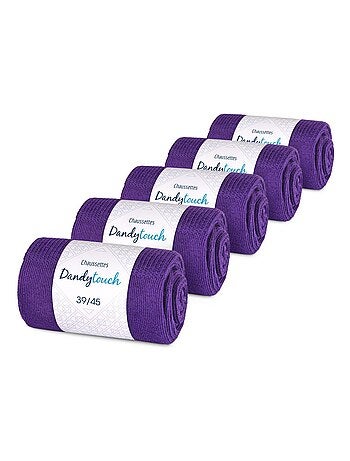 Chaussettes Jersey Coton - Lot 5 Paires - Fabrication UE