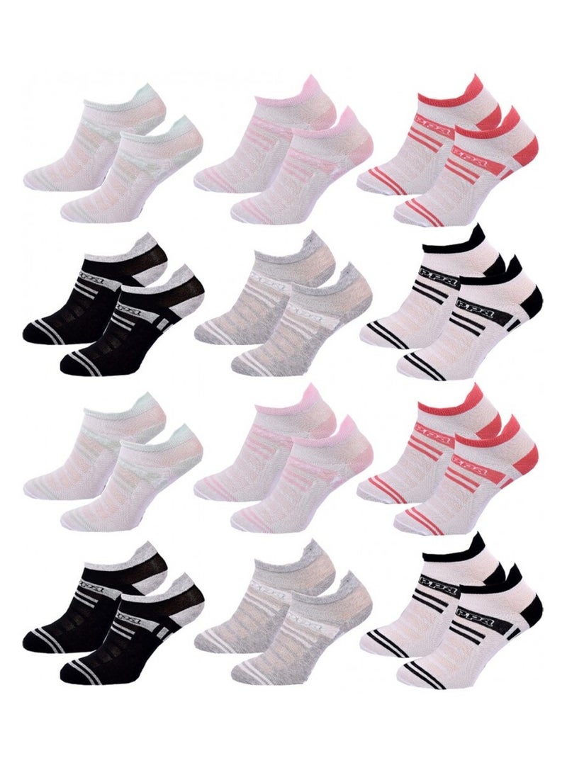 Chaussettes KAPPA SNEAKER - Pack de 12 Blanc Noir Gris - Kiabi