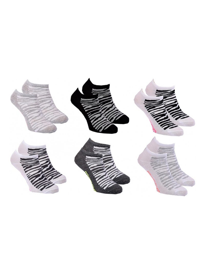 Chaussettes KAPPA SNEAKER - Pack de 6 Blanc Gris anthracite Noir - Kiabi