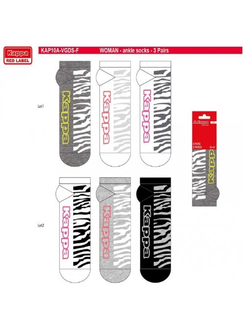Chaussettes KAPPA SNEAKER - Pack de 6 - Kiabi